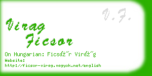 virag ficsor business card